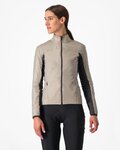 CASTELLI Cycling thermal jacket - UNLIMITED PUFFY 2 W - beige