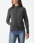 CASTELLI hoodie - MILANO 2 FULL ZIP W FLEECE - grey