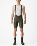 CASTELLI Cycling bib shorts - ESPRESSO - green