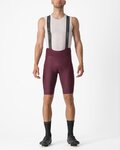 CASTELLI Cycling bib shorts - ESPRESSO - bordeaux