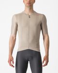 CASTELLI Cycling short sleeve jersey - ESPRESSO - beige