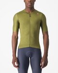 CASTELLI Cycling short sleeve jersey - ESPRESSO - light green