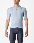 CASTELLI Cycling short sleeve jersey - ESPRESSO - light blue