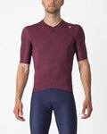 CASTELLI Cycling short sleeve jersey - ESPRESSO - bordeaux