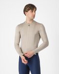 CASTELLI Cycling summer long sleeve jersey - ESPRESSO - grey