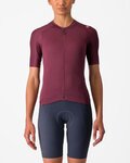 CASTELLI Cycling short sleeve jersey - ESPRESSO W - bordeaux