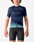 CASTELLI Cycling short sleeve jersey - AERO KID - blue