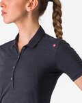 CASTELLI polo shirt - MERINO W POLO - black