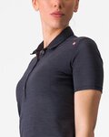 CASTELLI polo shirt - MERINO W POLO - black