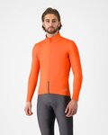 CASTELLI Cycling thermal jacket - PERFETTO AIR - orange