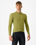 CASTELLI Cycling winter long sleeve jersey - ESPRESSO THERMAL - green
