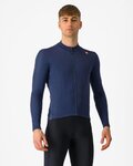 CASTELLI Cycling winter long sleeve jersey - ESPRESSO THERMAL - blue