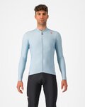 CASTELLI Cycling winter long sleeve jersey - ESPRESSO THERMAL - light blue
