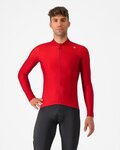 CASTELLI Cycling winter long sleeve jersey - ESPRESSO THERMAL - red