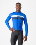 CASTELLI Cycling winter long sleeve jersey - LINEARE - blue