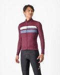 CASTELLI Cycling winter long sleeve jersey - LINEARE - bordeaux