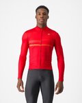 CASTELLI Cycling winter long sleeve jersey - COLLAPSE JRS - red