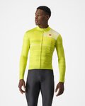 CASTELLI Cycling winter long sleeve jersey - COLLAPSE JRS - yellow