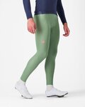 CASTELLI Cycling long bib trousers - ESPRESSO - light green