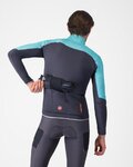 CASTELLI Cycling thermal jacket - UNLIMITED - light blue