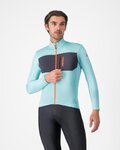 CASTELLI Cycling winter long sleeve jersey - UNLIMITED TRAIL 2 - light blue