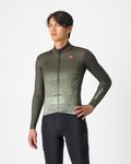 CASTELLI Cycling winter long sleeve jersey - UNLIMITED THERMAL - green