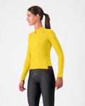 CASTELLI Cycling winter long sleeve jersey - ESPRESSO THERMAL W - yellow