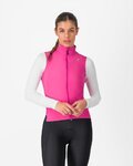 CASTELLI Cycling gilet - ESPRESSO W - pink