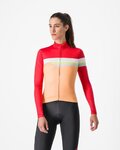 CASTELLI Cycling winter long sleeve jersey - TORNARE W - orange