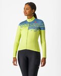 CASTELLI Cycling winter long sleeve jersey - UNLIMITED THERMAL 2 W - yellow