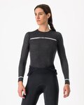 CASTELLI Cycling long sleeve t-shirt - MERINO SEAMLESS W - black