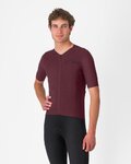 CASTELLI Cycling short sleeve jersey - PREMIO EVO - bordeaux