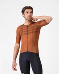 CASTELLI Cycling short sleeve jersey - AERO RACE 8S - brown