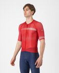 CASTELLI Cycling short sleeve jersey - CLIMBER´S A/C - red