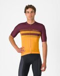 CASTELLI Cycling short sleeve jersey - SIMBOLO - yellow/bordeaux