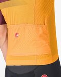 CASTELLI Cycling short sleeve jersey - SIMBOLO - yellow/bordeaux