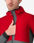 CASTELLI Cycling windproof jacket - FLY UNLTD - red/grey