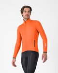 CASTELLI Cycling thermal jacket - ALPHA 150 - orange