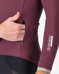 CASTELLI Cycling thermal jacket - ALPHA 150 - bordeaux