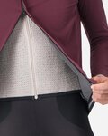 CASTELLI Cycling thermal jacket - ALPHA 150 - bordeaux