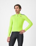 CASTELLI Cycling winter long sleeve jersey - PURO 4 - light green