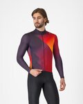 CASTELLI Cycling winter long sleeve jersey - AMPLIFY - black/red/yellow