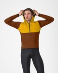 CASTELLI hoodie - UNLIMITED ROAM - brown/yellow