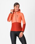 CASTELLI Cycling thermal jacket - UNLIMITED W - orange/red