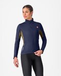 CASTELLI Cycling thermal jacket - ENTRATA 2 W - blue