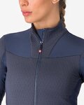 CASTELLI Cycling winter long sleeve jersey - SFIDA 3 - blue