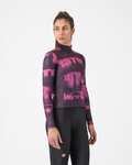 CASTELLI Cycling winter long sleeve jersey - BLUR THERMAL - black/purple