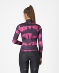CASTELLI Cycling winter long sleeve jersey - BLUR THERMAL - black/purple