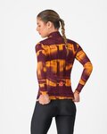 CASTELLI Cycling winter long sleeve jersey - BLUR THERMAL - red/yellow