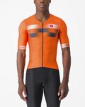 CASTELLI Cycling short sleeve jersey - FREE SPEED 2 RACE - orange/blue